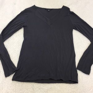 Stretchy gray banana republic long sleeve top